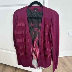 Stunning Maroon and Black Tank with Matching Cardigan